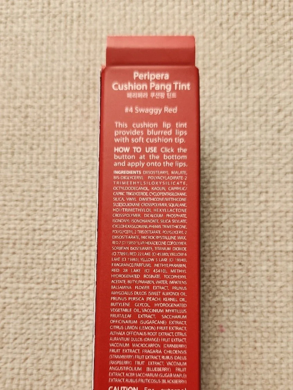 Peripera Cushion Tint Pang Lip Tint -Swaggy  Red